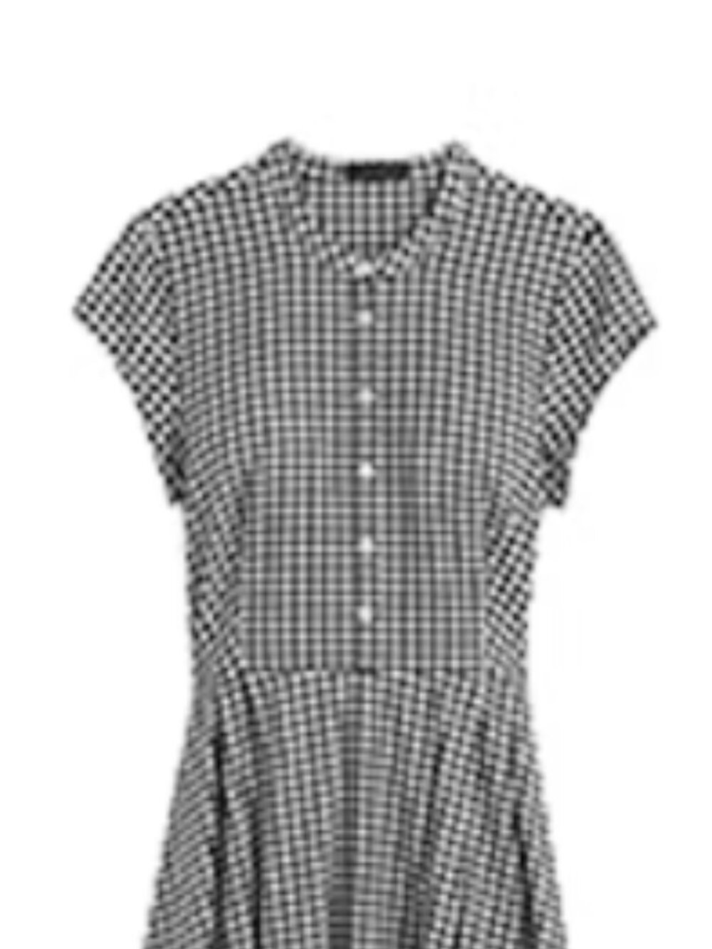 J. Crew Blue Gingham Short Sleeve Dress Size 6P - Picture 3 of 11